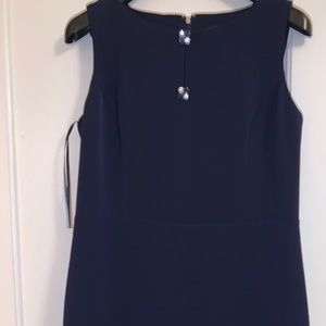 Knee length work attire blue dress